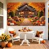 2D Fall Pumpkin & Scarecrow Backdrop Photography Background Banner