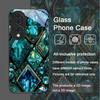 Потрясающий чехол из закаленного стекла с изумрудным узором для Huawei Honor 200 Lite 100 300 Pro 90 GT X8 4G X9 Magic 7 6 5 Pro 5G