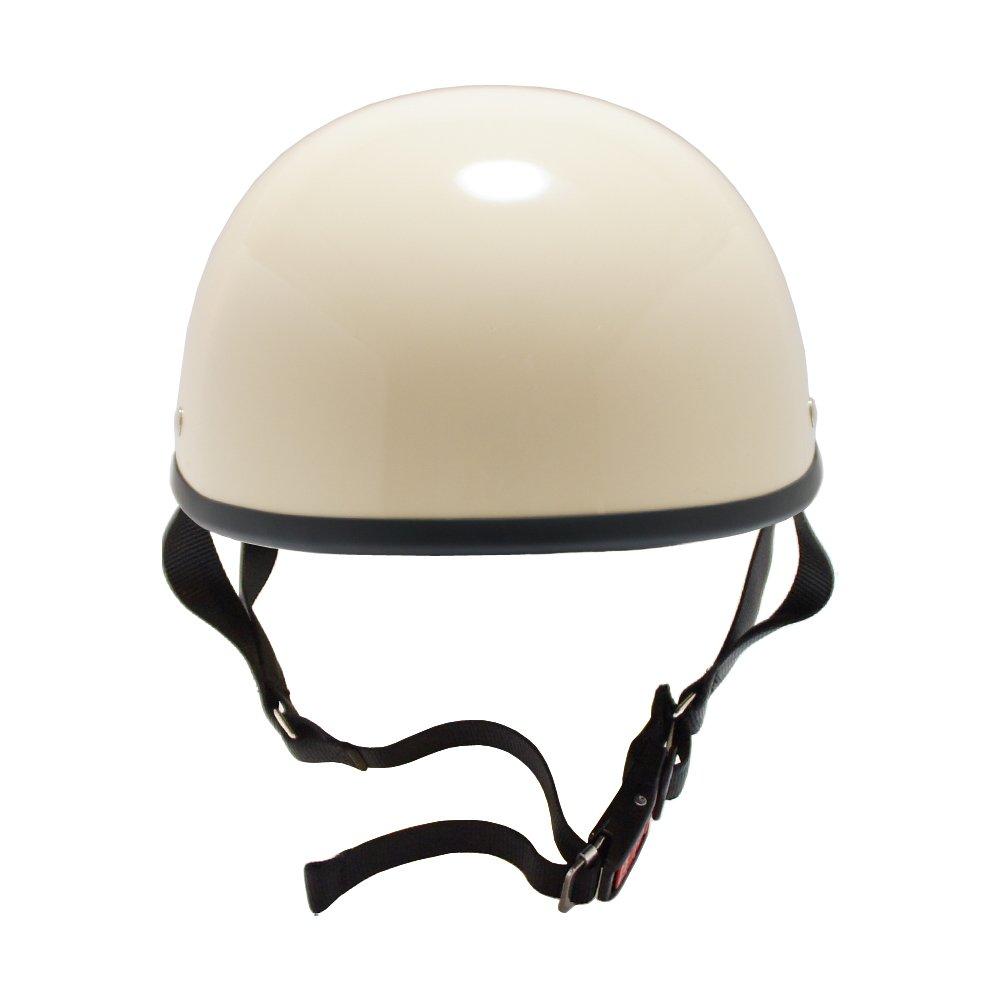 Ducktail Motorcycle SG Mark One Size Fits Most B&B BB-700 Helmet, Certified, Ivory,
