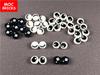 25pairs/lot MOC Bricks Tile Round 1 x 1 with Black Eyes with Pupil Squinting Eyelashes Pattern Building Blocks DIY Toys gifts