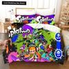 Комплект постельного белья Splatoon Односпальный Полуторный Двуспальный Кинг-сайз Каваий Комплект постельного белья для мальчиков/девочек Взрослый Комплекты пододеяльников для спальни мальчиков 3D-принт