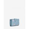 Michael Kors Jet Set Travel Компактный кошелек-бифолд на молнии Средний   Mk Signature 35t5stvf6v1540 Светло-голубой