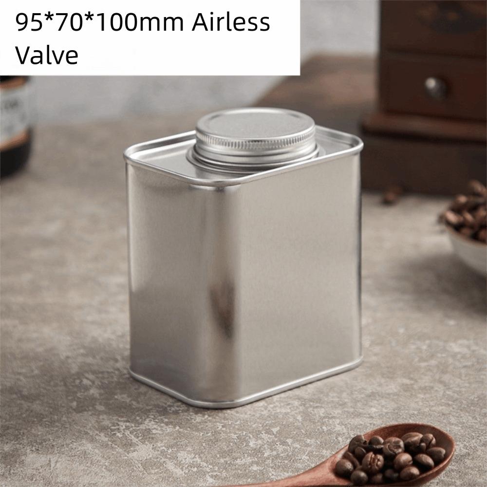 Large-capacity Coffee Bean Storage Box Square Storage Iron Can New Coffee Sealed Cans