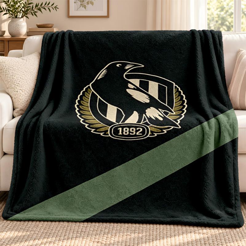 Collingwood Football Club blanket Flannel Blanket Soft Cozy Plush Throw for Sofa Bed Lightweight Home Decoration Outdoor camping