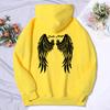 Dark Angel Giant Wings Print Women Hoodie Fashion Casual Hoody Loose Fleece Soft Sweatshirt Breathable Soft Sportswear Female