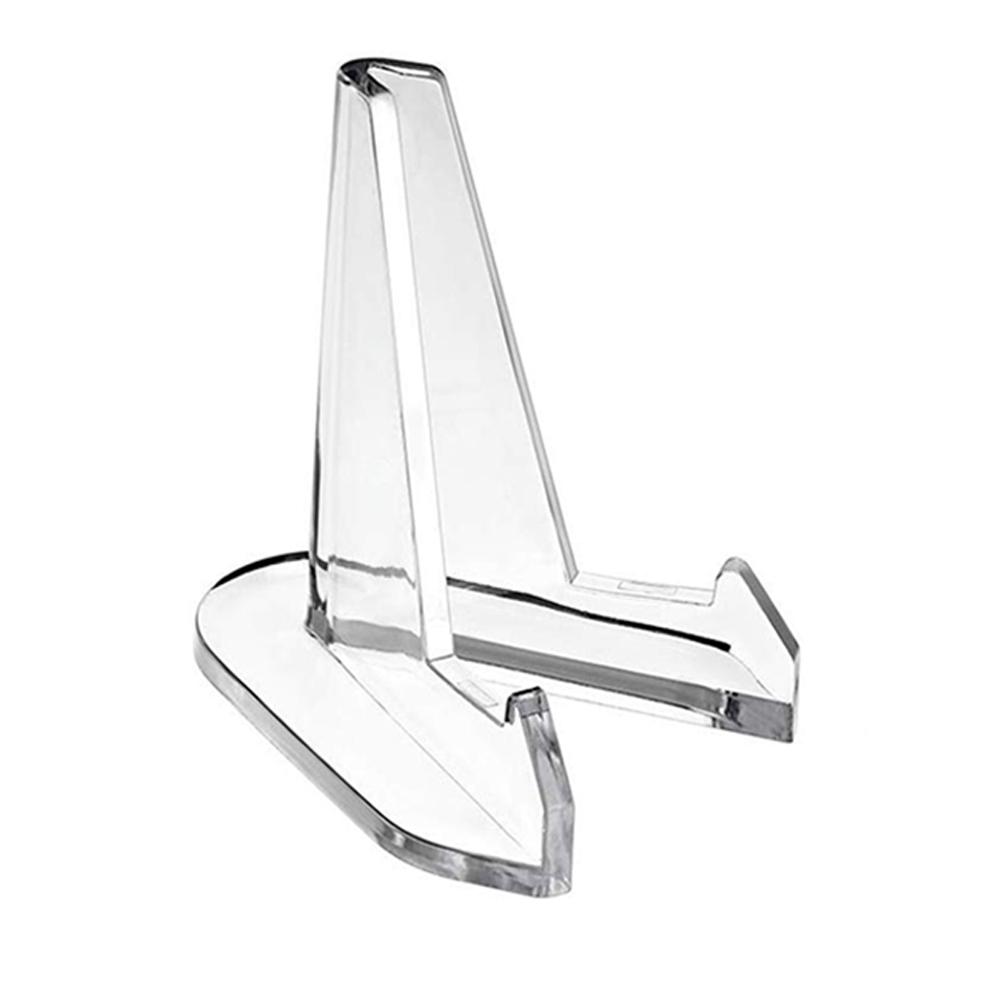 Acrylic Display Stand Clear Plastic Easels Stable Plates Stand Coins Holder