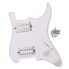 Yibuy White 11Hole Wired Plate Pickguard for HH Humbucker Guitar