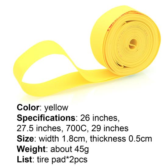 2 шт. Ободные ленты для шин Высокопрочные Взрывозащищенные ПВХ Ленты для обода МТБ Дорожного велосипеда для велоспорта