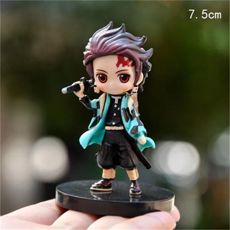 1/6 шт. Аниме Фигурка Клинок Рассекающий Демонов Q Posket Kimetsu No Yaiba Кукла Танджиро Незуко Зеницу Кавайная модель ПВХ Игрушка Настольное украшение