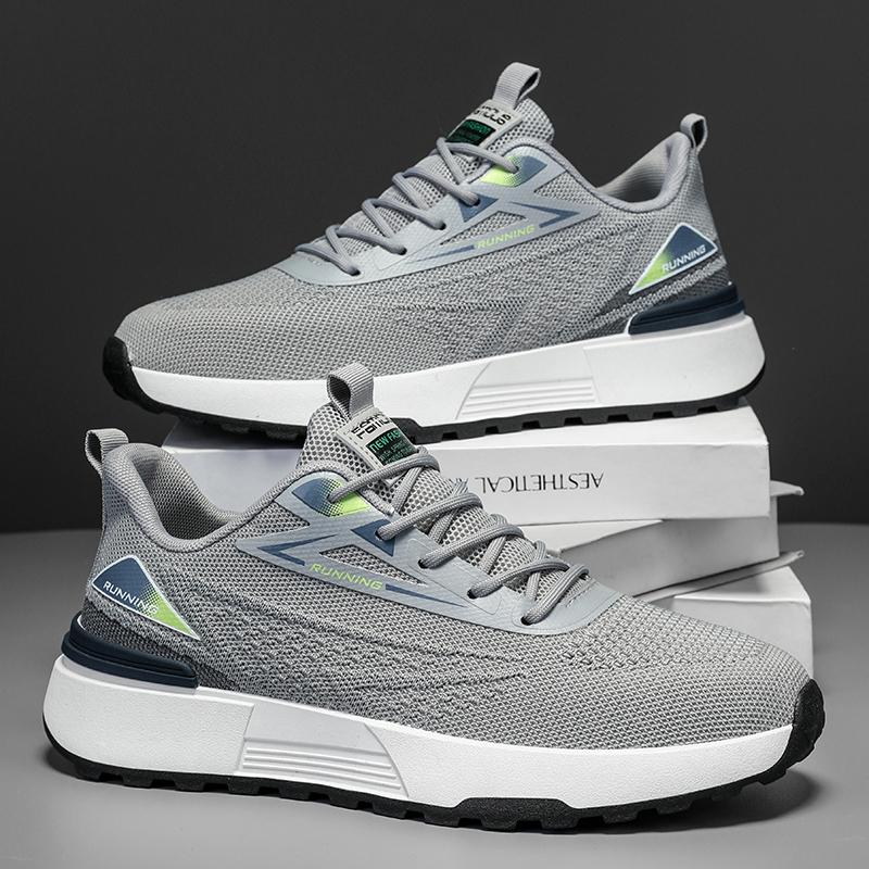 Мужские сетчатые туфли Лето Новые Дышащие Мягкая подошва Повседневная спортивная обувь Уличные кроссовки Модные Студенческие Легкие Спортивные