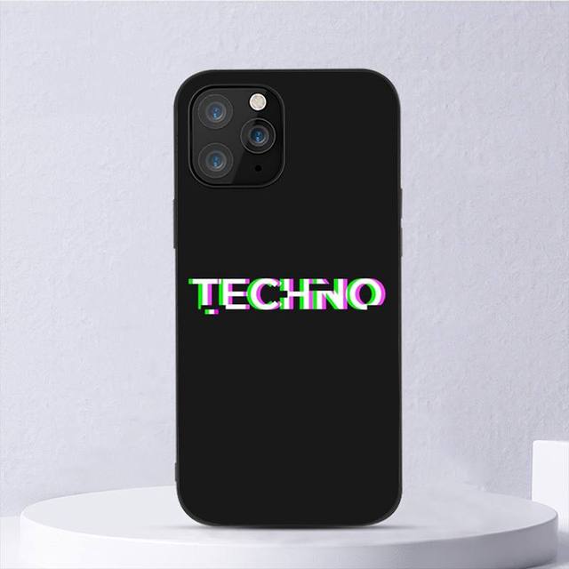 Техно Музыка Мода Черный Для iPhone Samsung Galaxy Redmi Note S 17 16 15 14 13 20 24 25 54 Pro Max Ultra Fe Air Чехол Poco