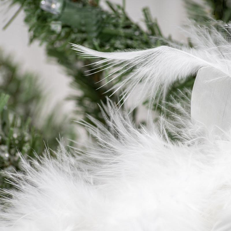 1/2 шт. Подвесной кулон Сверкающий белый павлин Дерево Декор с длинным хвостом 40 см Рождественское украшение Верхушки для рождественской елки На клипсах