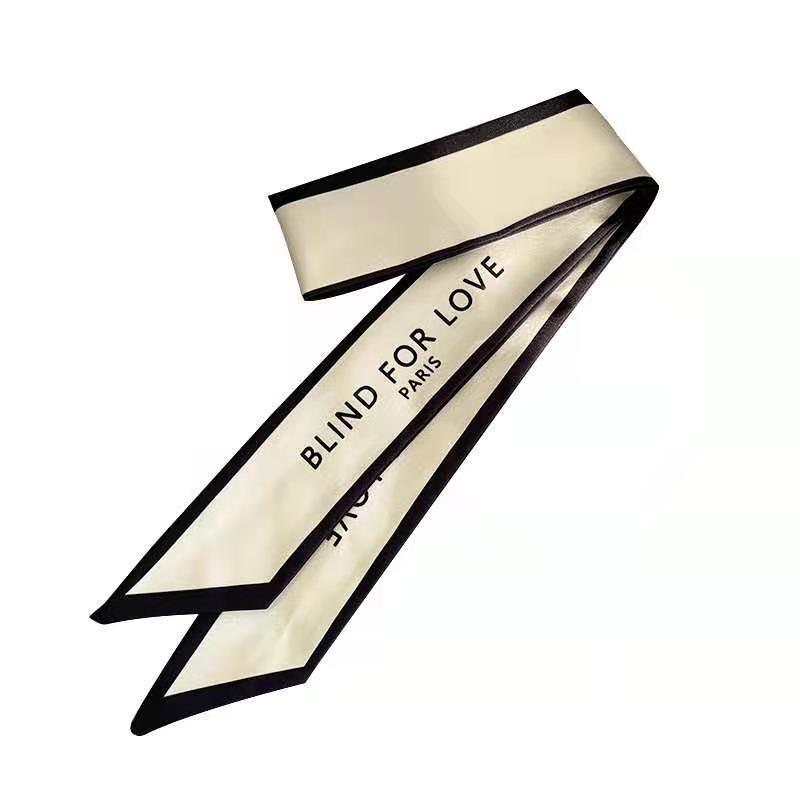 Classic French Silk Scarf: Retro Headband & Hair Ribbon for Women