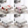 Floral Tablecloth Home Decor Stain Resistant Waterproof Table Decoration Rectangular Kitchen Fireplace Tops
