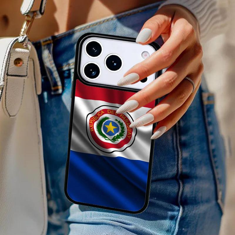 Paraguay Flag Phone Case For iPhone 17 Air 14 15 13 12 Max Cover For Apple 16e 11 Pro Max Plus Coque