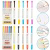 5/25pcs/set Double Headed Highlighter Pen Set Art Marker Student Stationery Fluorescent Pen Fluorescent Drawing Markers