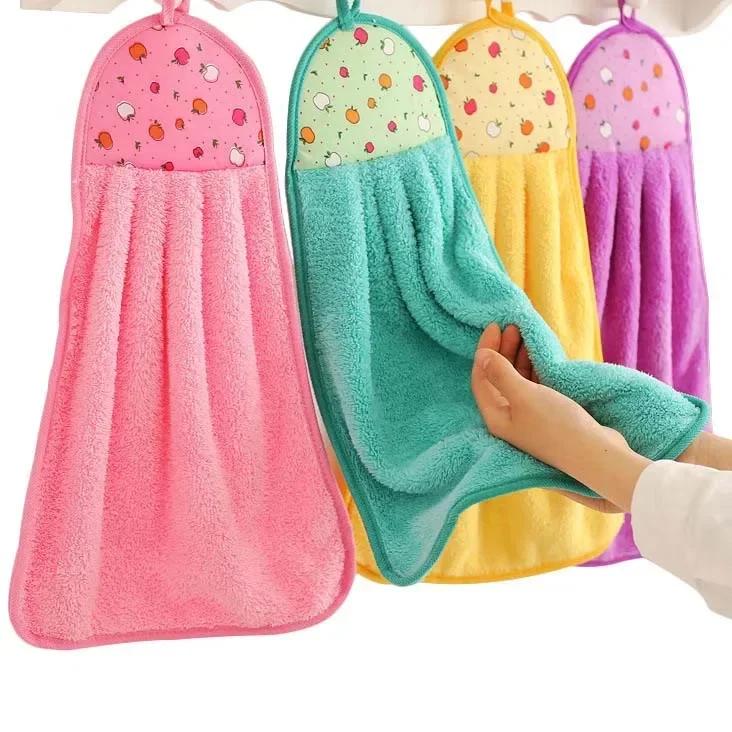 Hand Towels Bathroom Microfiber Towel Baby Wipes Extra Thick Coral Velvet Handkerchief Children's Cartoon Animal Absorbent Towel