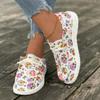 Large Size Women'S Single Shoes Spring And Autumn Halloween Elements Printed Ghost Skull Canvas Shoes Casual Single Shoes