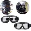 Motorcycle Helmet Goggles Retro Foldable Motorcycle Glasses Windproof Motocross Safety Glasses Vintage Leather Cycling Goggles