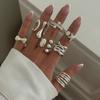 Hand Jewelry Ring Geometric Luxury Sense Bow Starfish Personality Lava Knuckle Ring Set for Women
