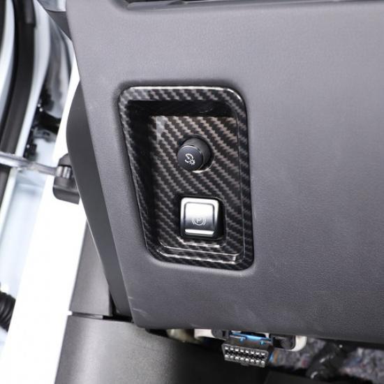 Накладка на кнопку электронного стояночного тормоза из АБС-пластика с карбоновым покрытием для Corvette C8 -2024