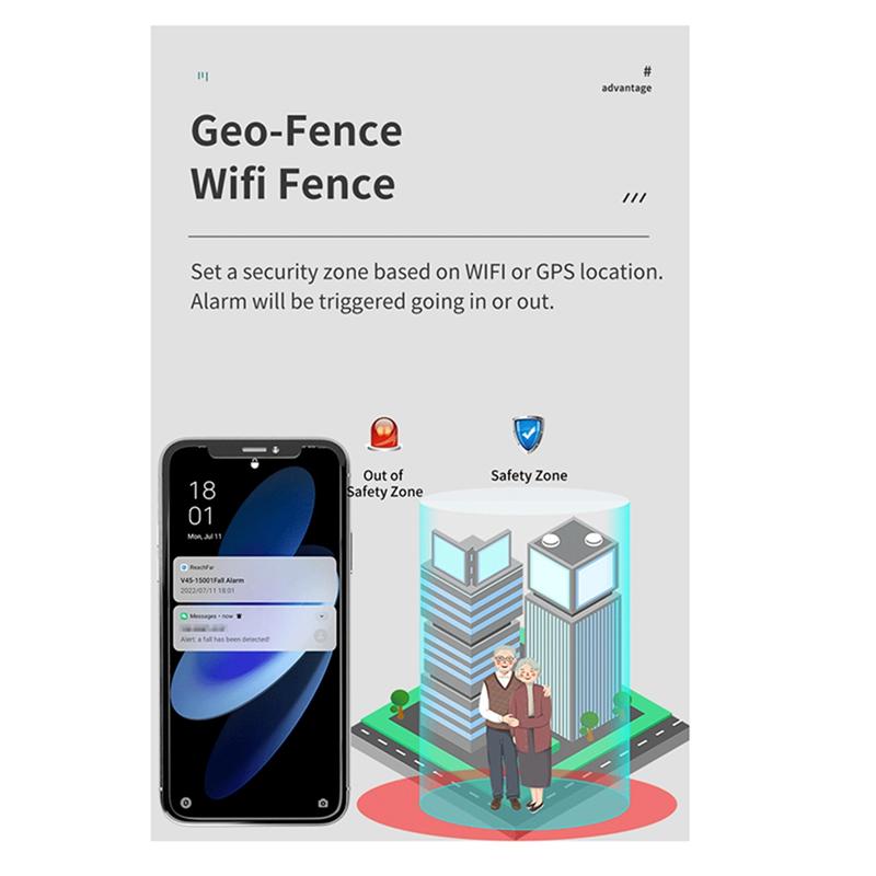 GPS + BeiDou Трекер RF-V51 WIFI Совместим с 4G LTE/3G WCDMA/2G GSM Тревога SOS Двусторонняя голосовая связь Водонепроницаемый-A99D