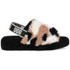 UGG Fluff Yeah Slide Удобные Универсальные Шлепанцы Средний Каблук Женские сандалии Белый Черный 1125231-BLK