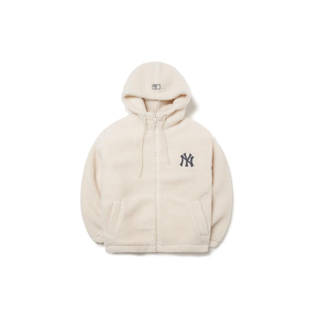 New MLB New York Yankees Velvet Jackets Unisex Milk White 3AJPF1716-50CRS