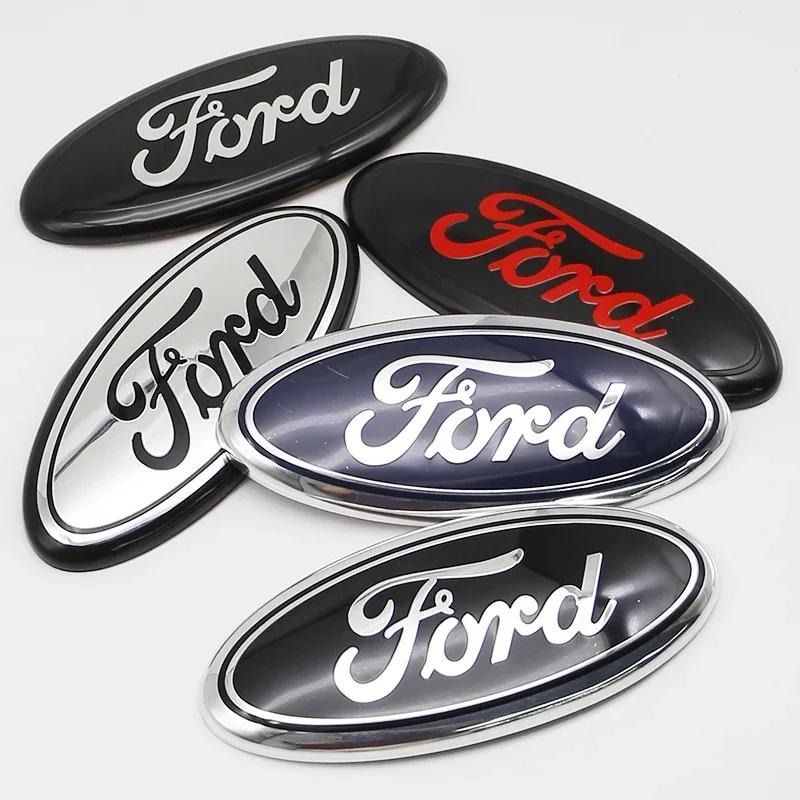 New 2026 Car Sticker Ford New 2025 Hot 12.5~22.5cm Car Front Grille Logo Hood Sticker Trunk Accessories For Ford Focus mk2 mk3 F