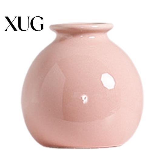 Ceramic Vases Mini Vase Solid Color Glazed Flower Desktop Decor Miniature Easy to Clean Bud for Small Hydroponic Plants Flowers Office Living
