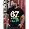 Мужская графическая футболка Six Seven 6 7, Повседневная футболка в уличном стиле, С круглым вырезом, Короткий рукав, Удобная для повседневной носки
