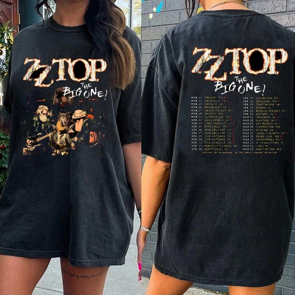 Ретро футболка ZZ TOP Rock Band, Ретро футболка ZZ Top The Big One, для фанатов ZZ Top Rock