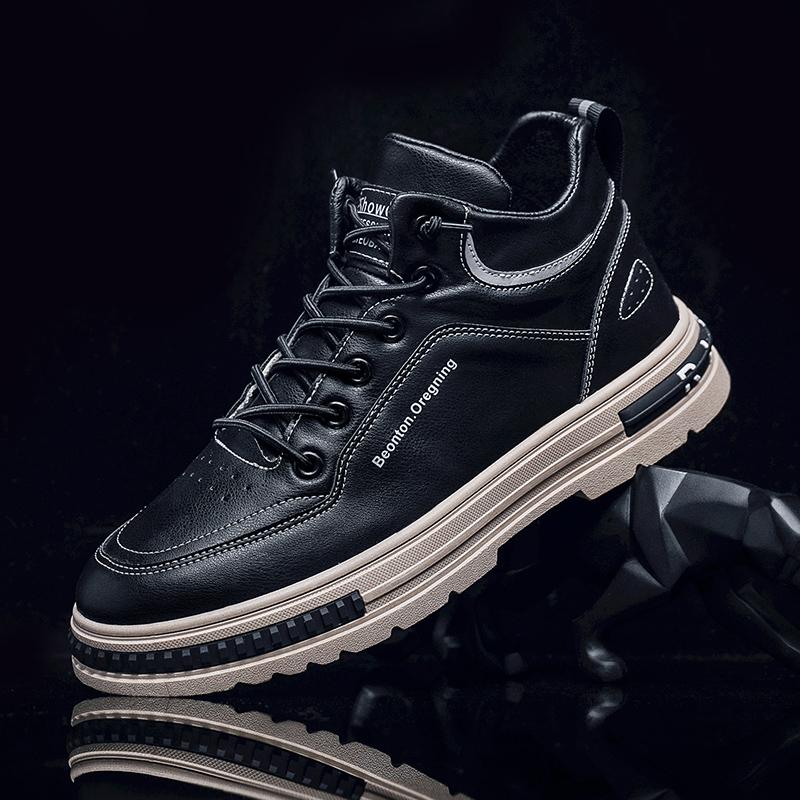 Мода Новая Платформа Мужская Мода Шнуровка Кеды Универсальные Спортивные Противоскользящие Повседневные Модные Рабочие Одинарные Туфли Zaoatillas Hombre