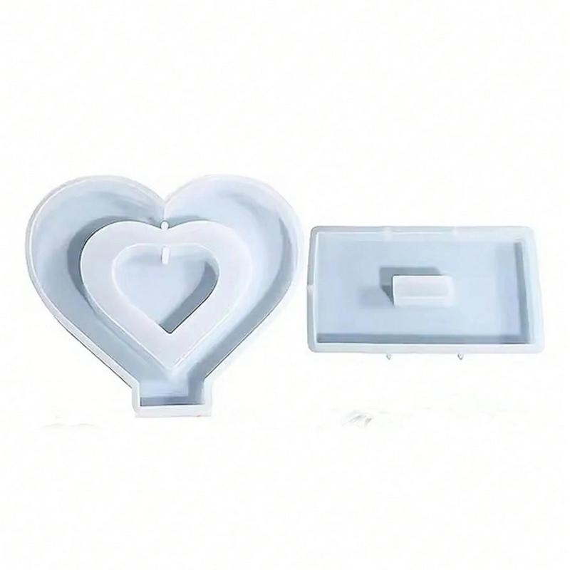 1set-Resin Photo Frame Molds Set Heart Shape Silicone Mold for DIY Casting Epoxy Mould Crafts for Table Home Decor