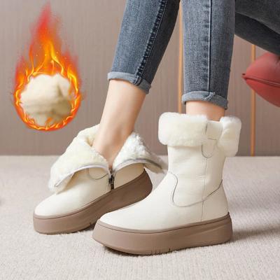 Модные Универсальные Сапоги-чулки из искусственной кожи и шерсти Комфортные Теплые Зимние Сапоги Хлопковые Сапоги на Плоской Толстой Подошве