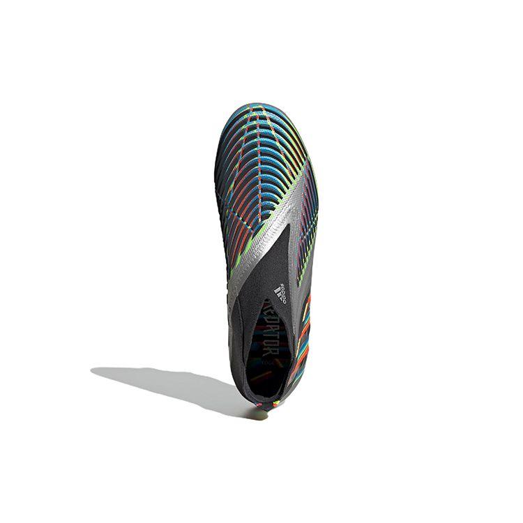 Adidas Predator Edge+ FG Silver Metallic Black Мужские кроссовки Core-Black Team-Solar-Green HR1560