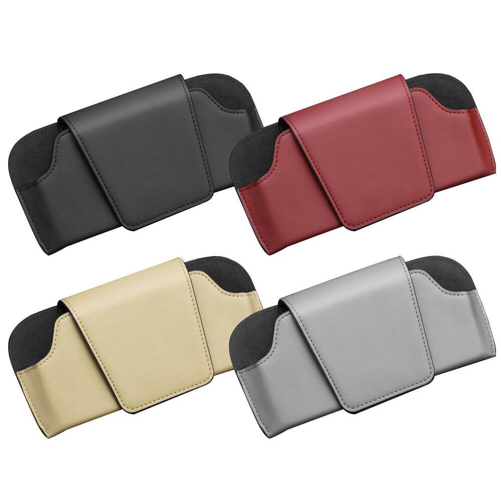 Автомобильный солнцезащитный козырек, держатель для солнцезащитных очков, зажим для очков, кожаный чехол для хранения