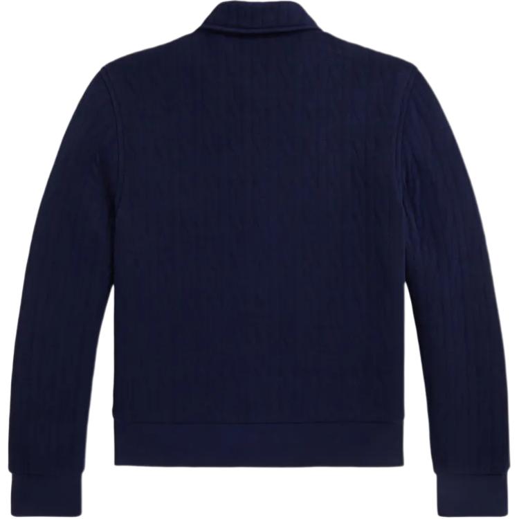Polo Ralph Lauren Стеганый свитер с кабельным узором и воротником на молнии Детский свитер 323979461-001
