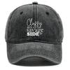 classy savage side" Print Snapback Baseball Cap, Flat Cap Headwear Raw Brim Breathable Curved Brim Adjustable Sun Hat