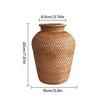 Creative Handmade Rattan Woven Vase Dried Flower Vase Flower Arrangement Home Decor Desktop Ornament Garden Decoration