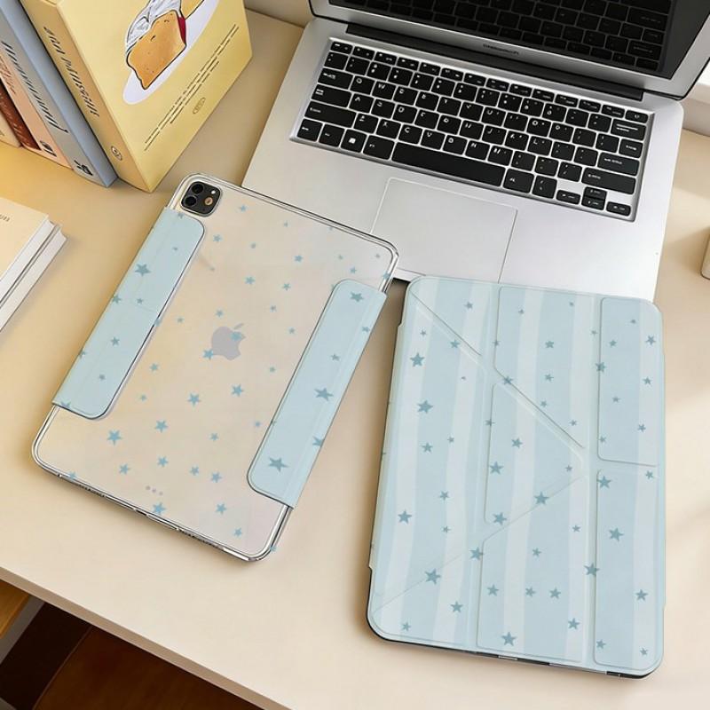 Магнитный Складной Чехол-Книжка для iPad 10.2 10.9 Air 11 Pro С функцией Авто Сна Акрил ПУ Кожа Мультяшный Стиль