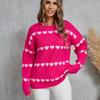 Women's Fall and Winter Knitwear Love Fashion Pullover Sweater