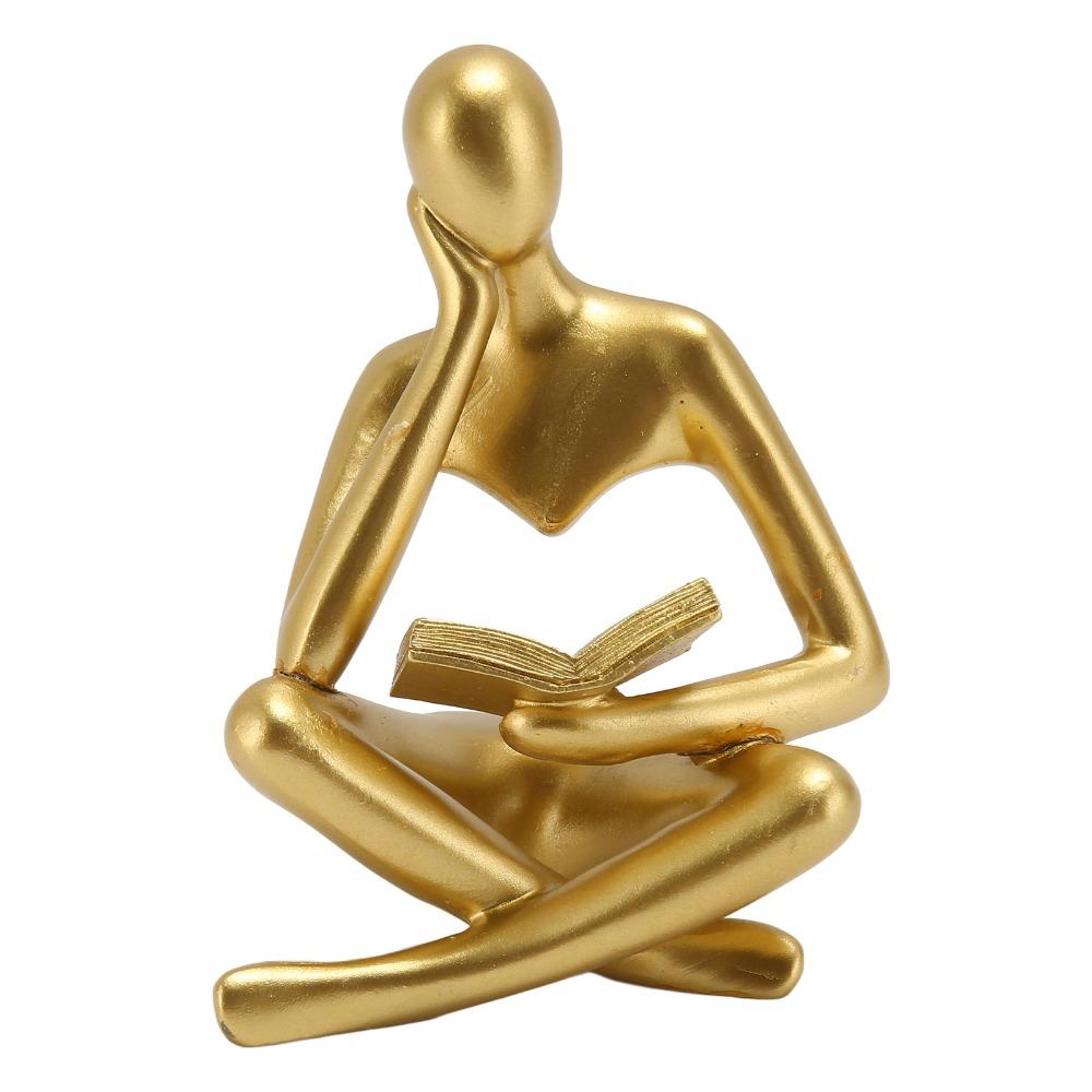 Resin Resin Thinker Desktop Statue Bookshelf Decorative Figurine Hotel Interior Display Piece