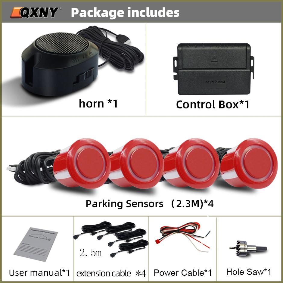 Профессиональный комплект датчиков парковки спереди автомобиля, система помощи водителю парктроника, громкость зуммера, регулируемая, универсальная