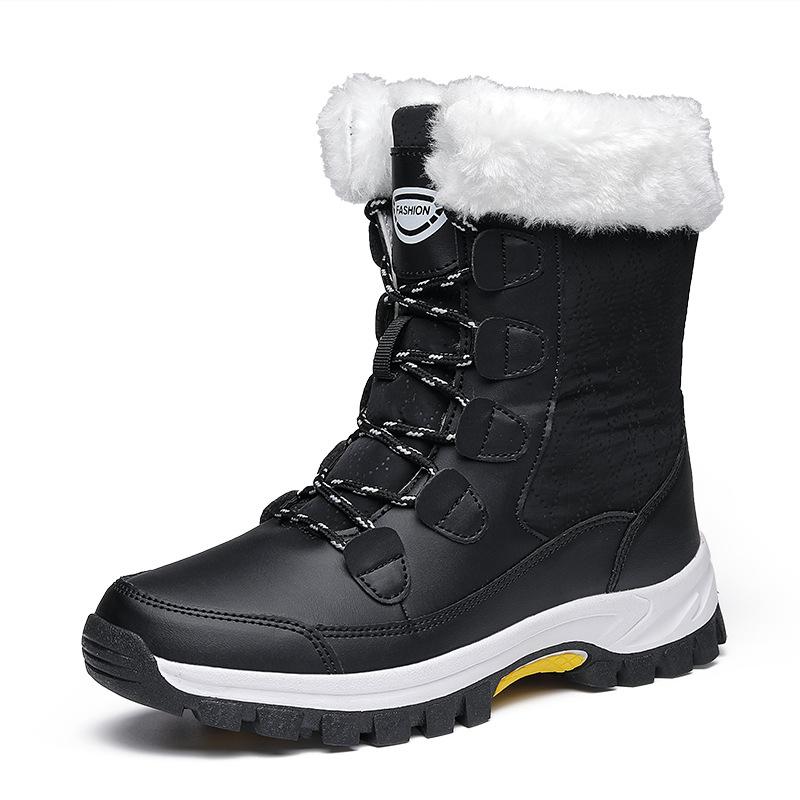 Fashion Women's Winter Boots Mid Calf Warm Lined Snow Boots Non Slip Warm Shoes Fashionable Casual Women's Boots  Platform Shoes