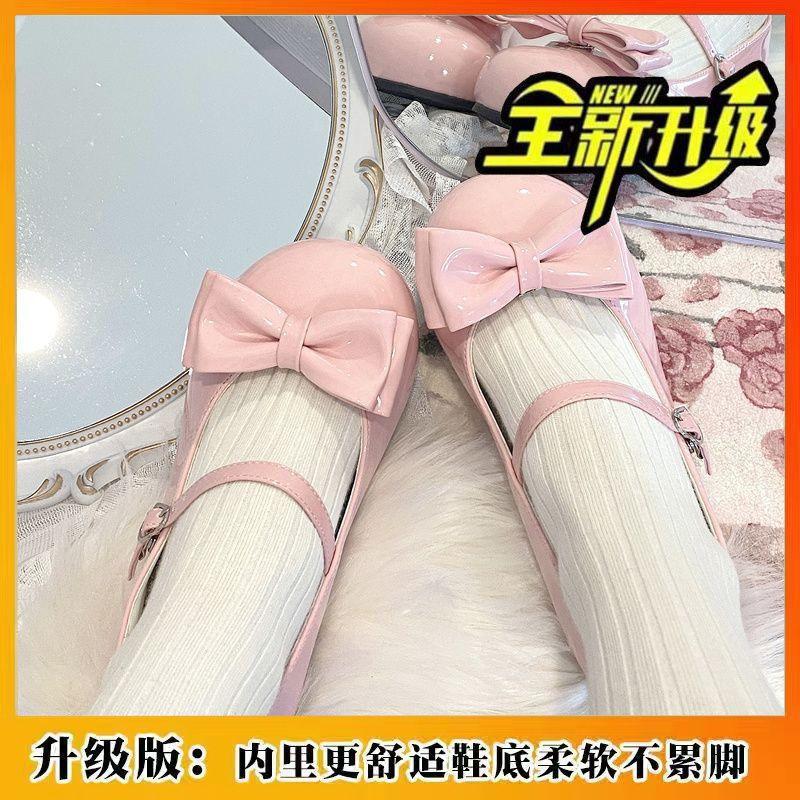 Sweet Campus Style Lolita Shoes Women's 2024 New Round Head Cute Thick Heel Versatile Single Shoes Mary Jane Women's Shoes
