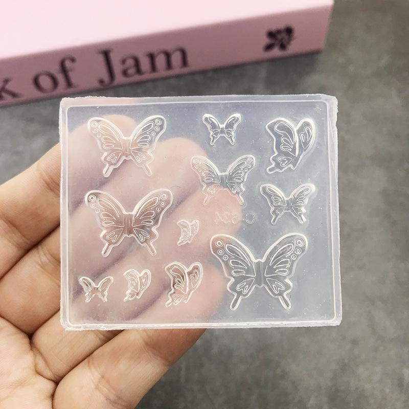 Прозрачный силиконовый молд для нейл-арта Изысканный ручной работы Бабочка Бант Цветок 3D Аксессуар для нейл-арта DIY Креативный молд для нейл-арта Подарок