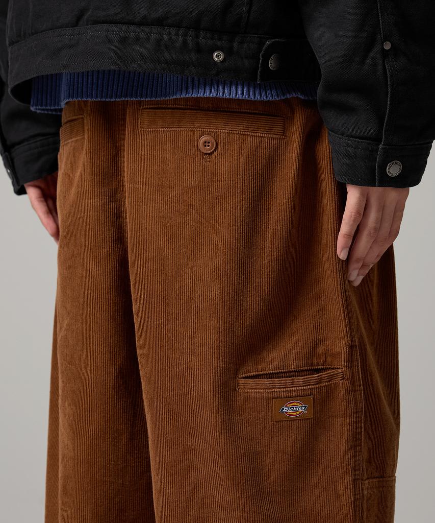 Dickies Стирка Широкие Вельветовые Брюки с Двойными Коленями Верблюжий