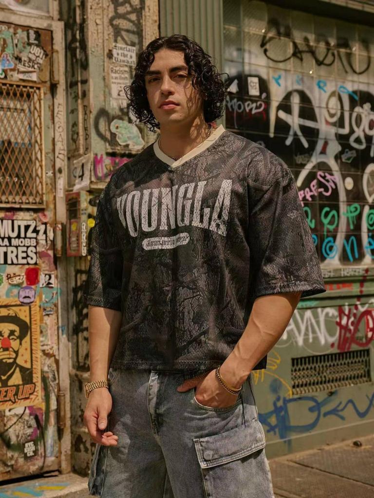 YOUNGLA Дышащая быстросохнущая сетчатая футболка для бега - С коротким рукавом для летних видов спорта на открытом воздухе и тренажерного зала