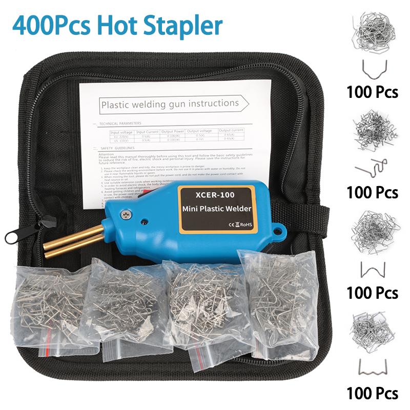 Новый сварочный аппарат для пластика, мини-тепловая пушка 100 Вт, горячий степлер, сварочный аппарат для пластика, Pro, автомобильный бампер, электронный набор инструментов для ремонта пайки